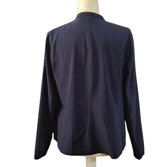 Chico's Zenergy Women's Soft Shell Full Zip Jacket Blue Long Sleeve top Sz 2 - Picture 5 of 8